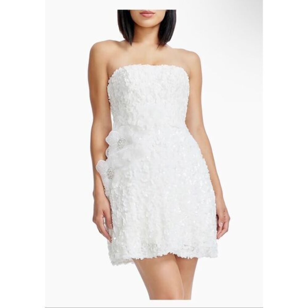 Dress The Population Sasha Embellished Strapless Minidress XS